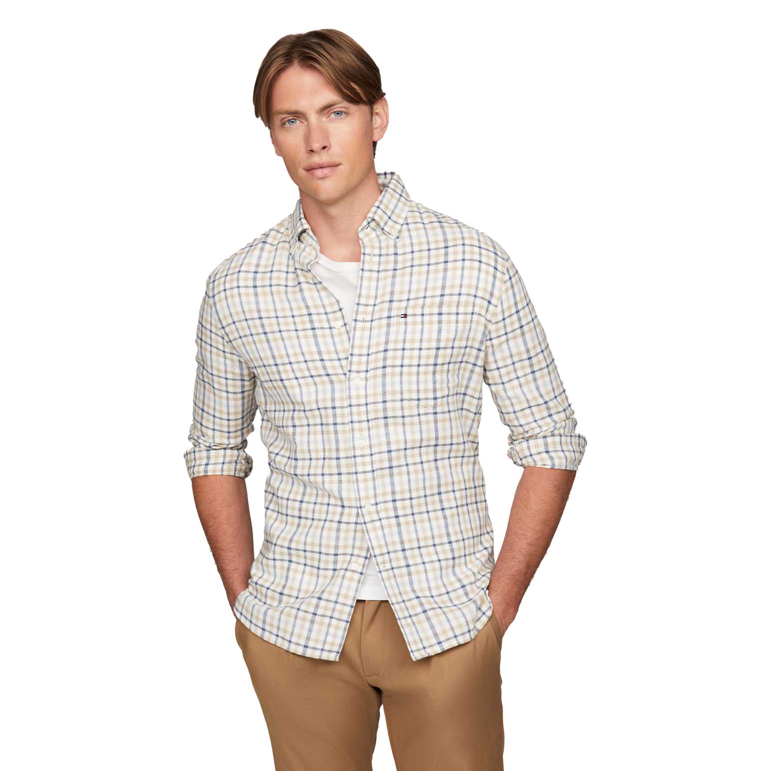 Tommy Hilfiger Brushed Linen Gingham Rf Shirt